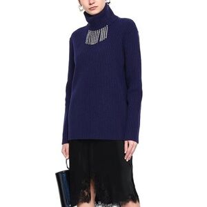 CHRISTOPHER KANE Wool Sweater Rhinestone Sweater